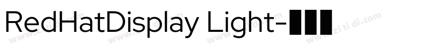 RedHatDisplay Light字体转换